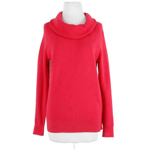 Banana Republic Sz M Pink Knit Turtleneck Long Sleeve Cotton Nylon Sweater