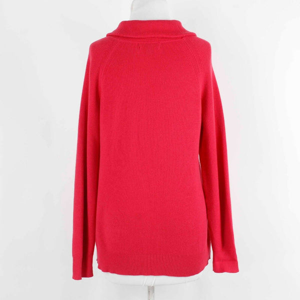 Banana Republic Sz M Pink Knit Turtleneck Long Sleeve Cotton Nylon Sweater