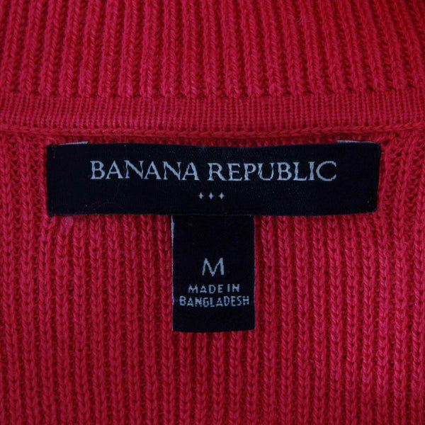 Banana Republic Sz M Pink Knit Turtleneck Long Sleeve Cotton Nylon Sweater