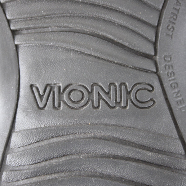 Vionic Jeanne Womens Slides Sz 9 M Casual Black Leather Braid Slip-On Sandals