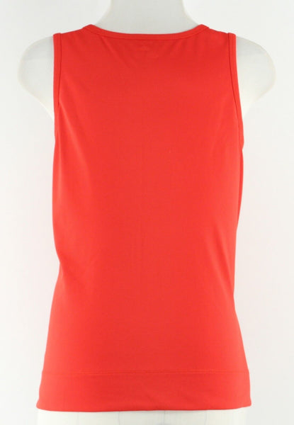 Fila Size L Red Gather Scoop Neck Activewear Polyester Spandex Tank Top
