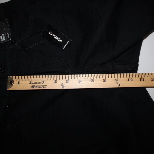 Express NEW $80 Sz 2S x 25 Black Denim Skinny High Rise Cotton Polyester Jeans