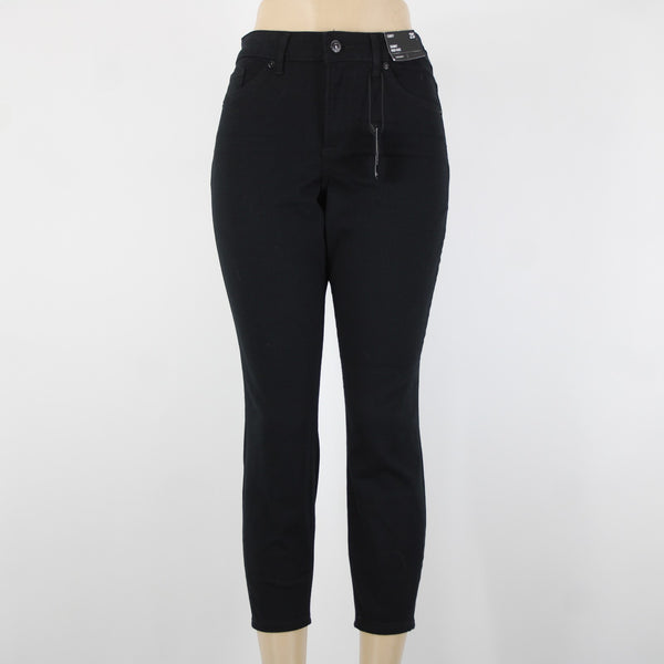 Express NEW $80 Sz 2S x 25 Black Denim Skinny High Rise Cotton Polyester Jeans