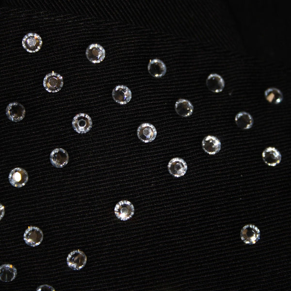 Christine Alexander Sz M Black Rhinestone 100% Cotton Lightweight Unlined Jacket