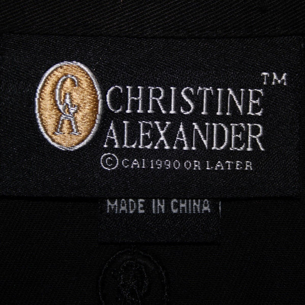 Christine Alexander Sz M Black Rhinestone 100% Cotton Lightweight Unlined Jacket