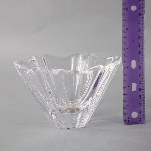 Orrefors Orion Bon Bon Bowl Clear Crystal Crenellated Orion 3.5" Crystal Bowl