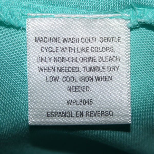Style Co NEW $39 Core Sz 2X Pacific Aqua Blue Asymmetrical 100% Cotton Rayon Top