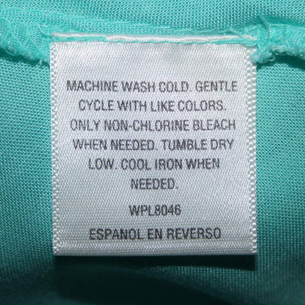 Style Co NEW $39 Core Sz 2X Pacific Aqua Blue Asymmetrical 100% Cotton Rayon Top