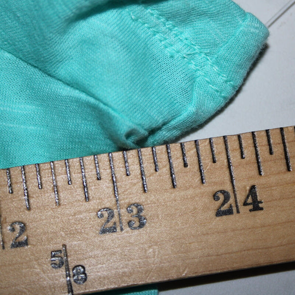 Style Co NEW $39 Core Sz 2X Pacific Aqua Blue Asymmetrical 100% Cotton Rayon Top