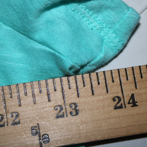 Style Co NEW $39 Core Sz 2X Pacific Aqua Blue Asymmetrical 100% Cotton Rayon Top