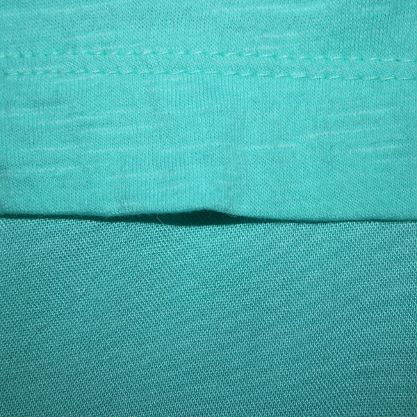 Style Co NEW $39 Core Sz 2X Pacific Aqua Blue Asymmetrical 100% Cotton Rayon Top