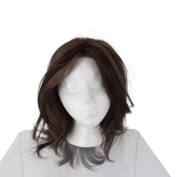Noriko Wig NEW $312 Jem Coffee Latte Mid Length Human Hair Wig