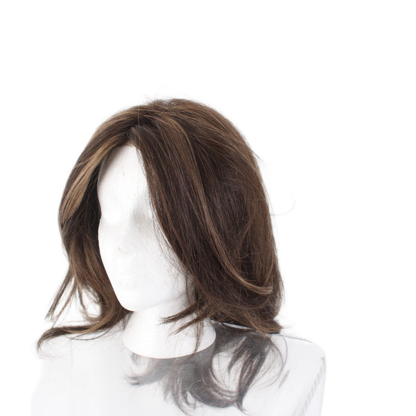 Noriko Wig NEW $312 Jem Coffee Latte Mid Length Human Hair Wig