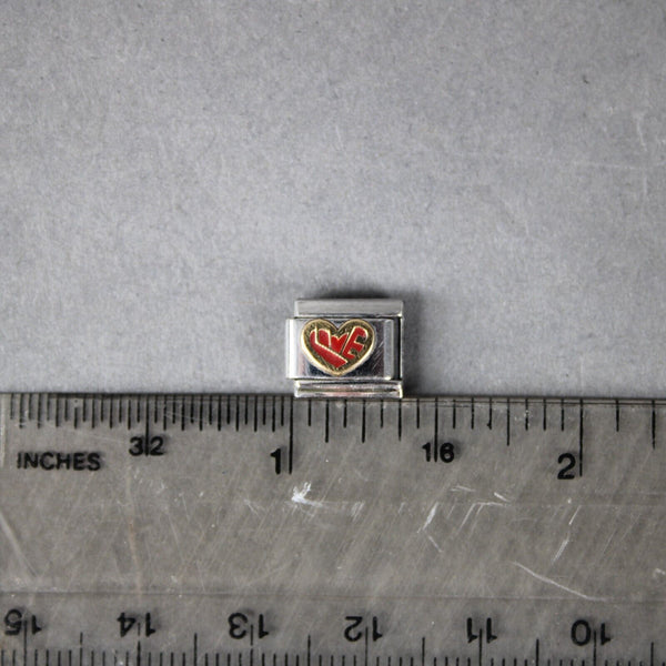 Boxing "Heart Love" Stainless Steel Elastic Stretch Chain Link Italian Charm