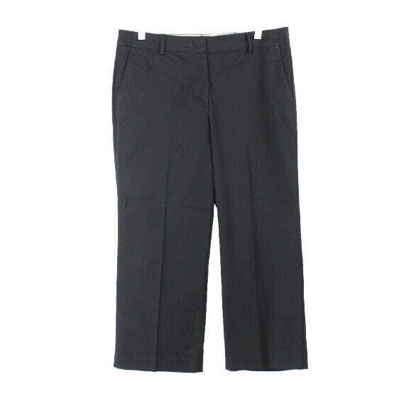 Talbots Chelsea Sz 8 X 23 Black Cotton Blend Crop Capri Pant