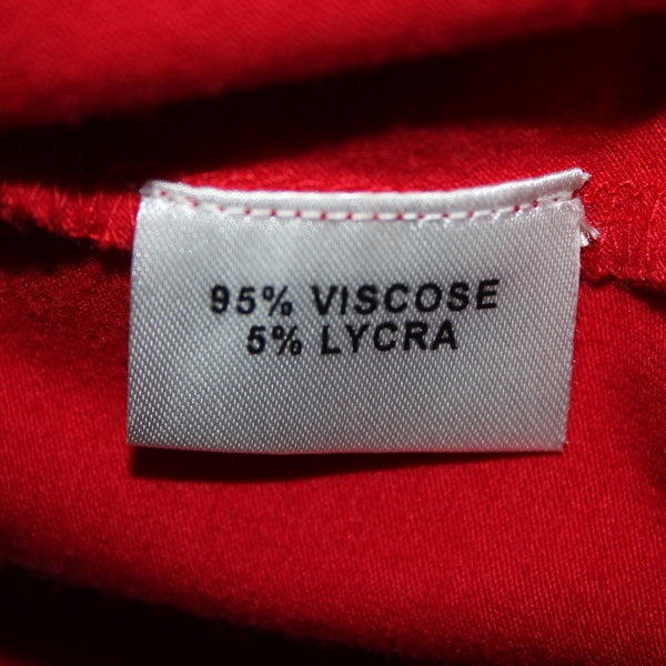 Vintage Collection NEW Sz M Red Off Shoulders 3/4 Sleeve Viscose Lycra Top