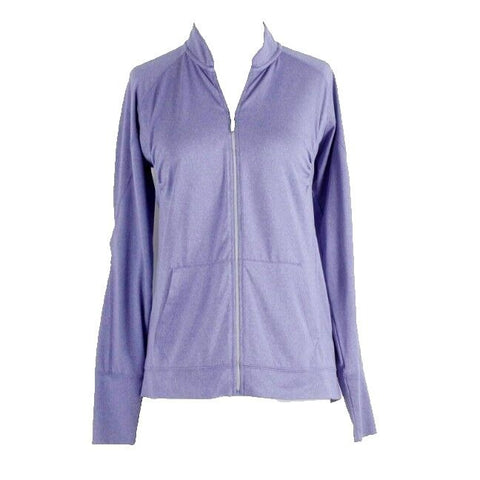 Oxford Golf Sz S Purple Stretch Full Zip Pockets Collared Poly Spandex AW Jacket