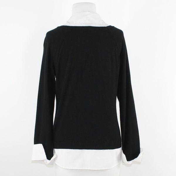 INC Sz S Black White Polka Dot 2fer Viscose Nylon Top