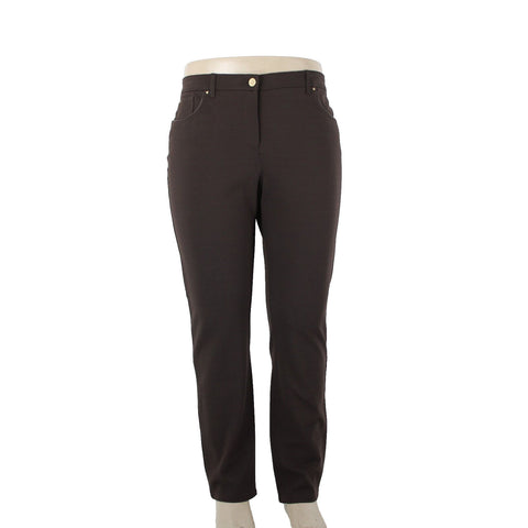 Chicos NEW $89 So Slimming Sz 3 x 30 Cocoa Bean Brown Peyton Rayon Nylon Pant