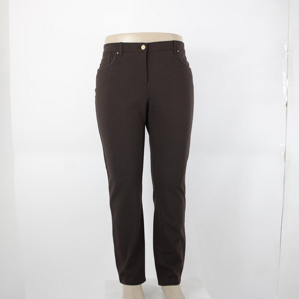 Chicos NEW $89 So Slimming Sz 3 x 30 Cocoa Bean Brown Peyton Rayon Nylon Pant