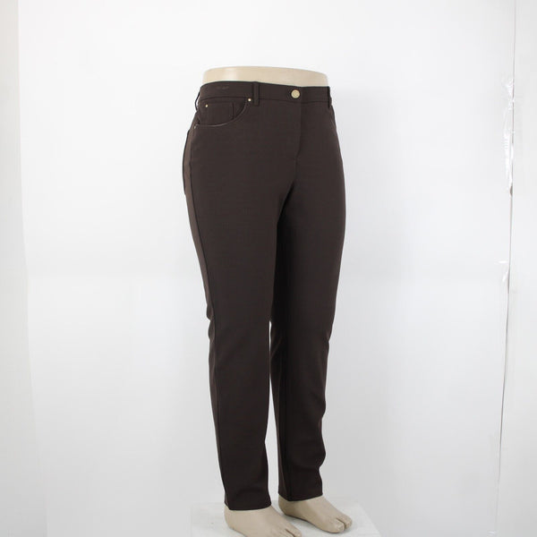 Chicos NEW $89 So Slimming Sz 3 x 30 Cocoa Bean Brown Peyton Rayon Nylon Pant