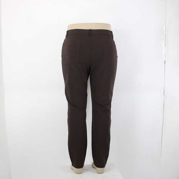 Chicos NEW $89 So Slimming Sz 3 x 30 Cocoa Bean Brown Peyton Rayon Nylon Pant