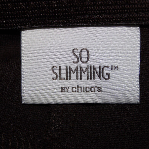 Chicos NEW $89 So Slimming Sz 3 x 30 Cocoa Bean Brown Peyton Rayon Nylon Pant
