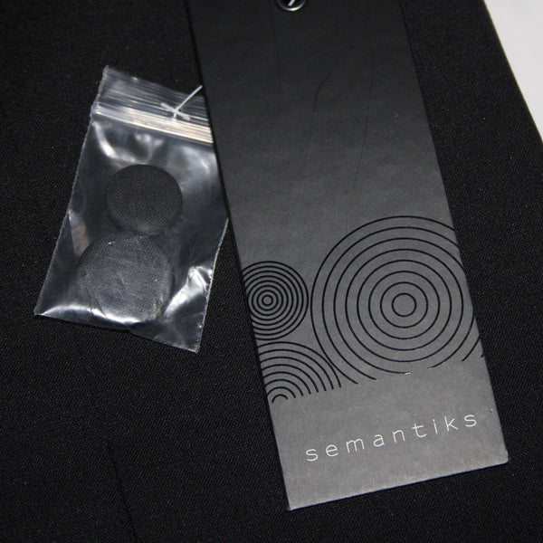 Semantiks NEW $168 Sz 18W Black Collared Button Pockets Wool Spandex Jacket