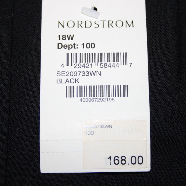 Semantiks NEW $168 Sz 18W Black Collared Button Pockets Wool Spandex Jacket