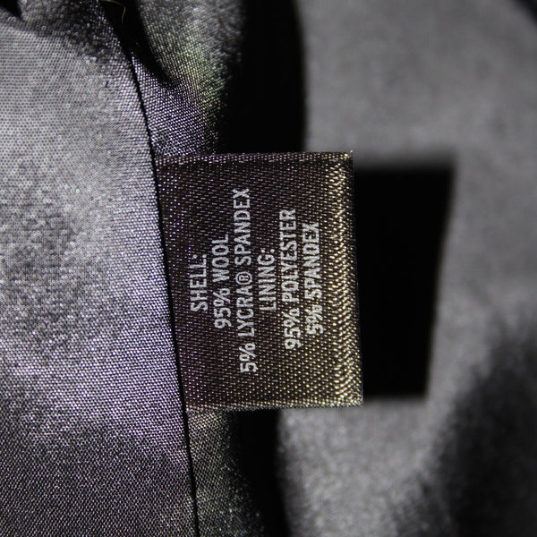 Semantiks NEW $168 Sz 18W Black Collared Button Pockets Wool Spandex Jacket