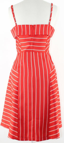 Banana Republic NEW $128 Sz 8 Red White Stripe Lined 100% Polyester Dress