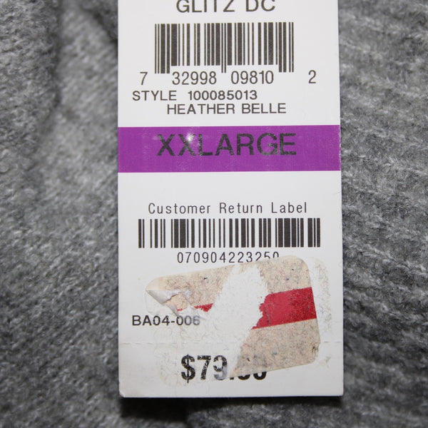 INC NEW $80 Heather Bella Sz XXL Gray Long Sleeve Pull Over Polyester Sweater