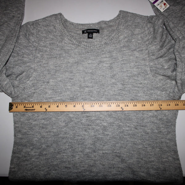 INC NEW $80 Heather Bella Sz XXL Gray Long Sleeve Pull Over Polyester Sweater