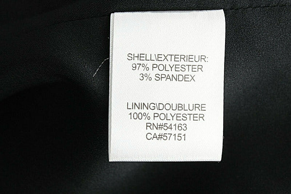 Andrew Marc NEW Sz 10 Black Gray White Satiny Side Drape Poly Blend Dress