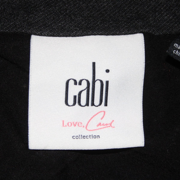 Cabi Jacket Sz L Gray Black Pockets Collared Mesh Sides Rayon Nylon Jacket