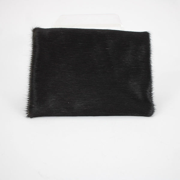 Unbranded 11 x 8 Dark Brown Calf Hair Foldable Wristlet Clutch Purse