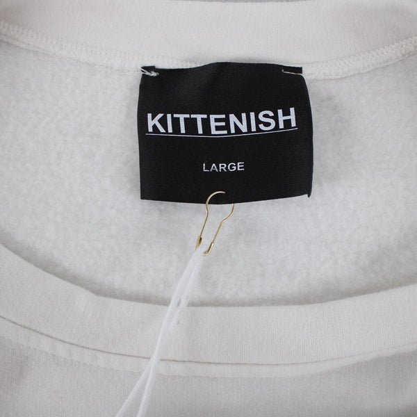 Kittenish NEW Sz L White Black Pink Kittenish Stole My Cotton Spandex Sweater