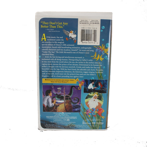 Disney VHS The Little Mermaid Fully Restored Special Edition VHS