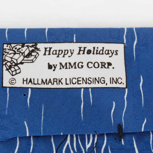 Special Ties Hallmark 56" x 4" Navy Blue Multi Poly Santa Fishing Tie