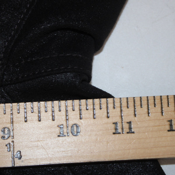 Chicos Pant Sz 1 x 30 Black Silverish Shine Faux Pockets Polyester Spandex Pant