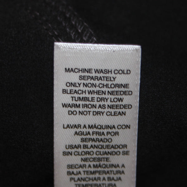 Chicos Pant Sz 1 x 30 Black Silverish Shine Faux Pockets Polyester Spandex Pant