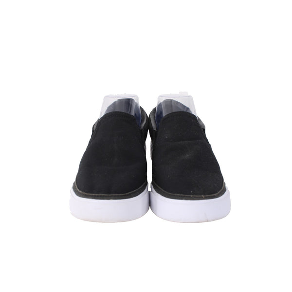 Nike Sneakers Court Legacy Sz 9 Black White Slip On Fabric Casual Sneakers