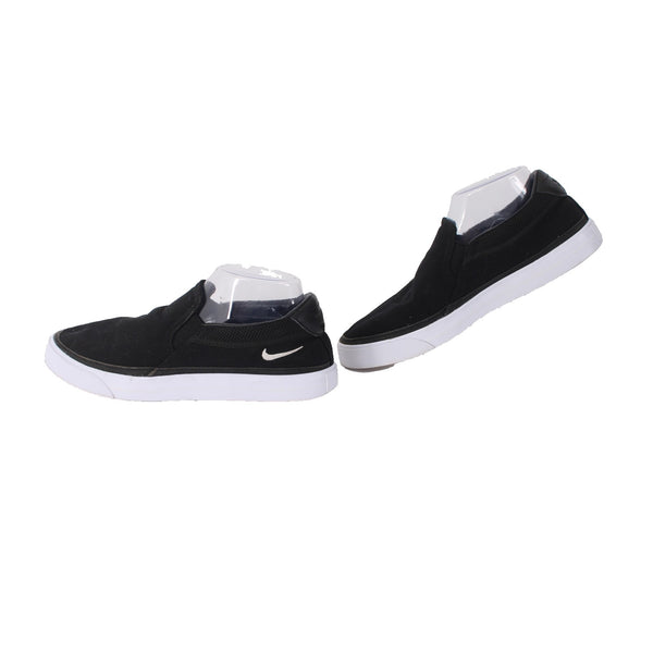 Nike Sneakers Court Legacy Sz 9 Black White Slip On Fabric Casual Sneakers
