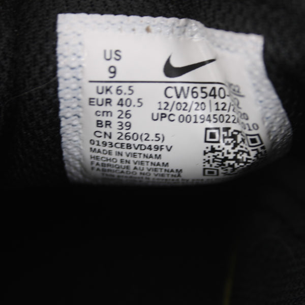 Nike Sneakers Court Legacy Sz 9 Black White Slip On Fabric Casual Sneakers