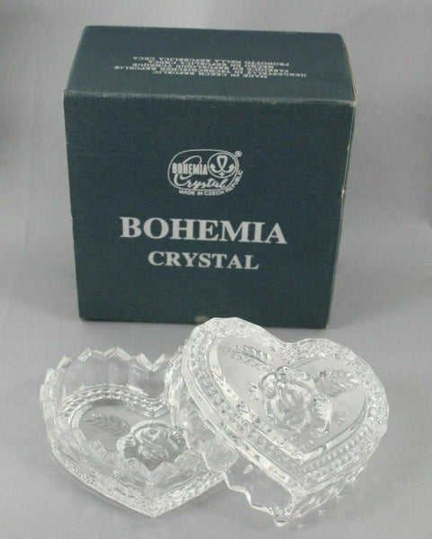 Bohemia Imprese 2 pc 3" Crystal Heart Box