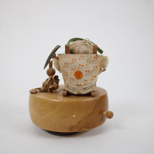 Schmid Wood Girl 4" AS IS Music Box Figurine