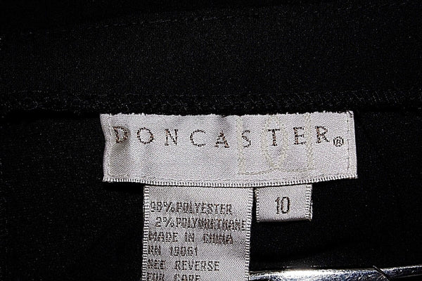 Doncaster Sz 10 Black Polyester Blend Perfect Straight Skirt