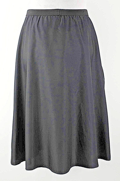 Wyeth Sz L Black Polyester Gathered Front Pockets Skirt