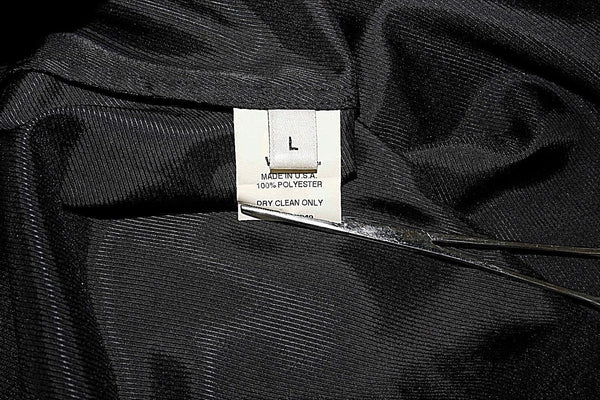 Wyeth Sz L Black Polyester Gathered Front Pockets Skirt