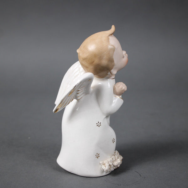 Japan Fine A White Gold Multi Fine Quality Japan 5" Angel Boy Kiss Figurine